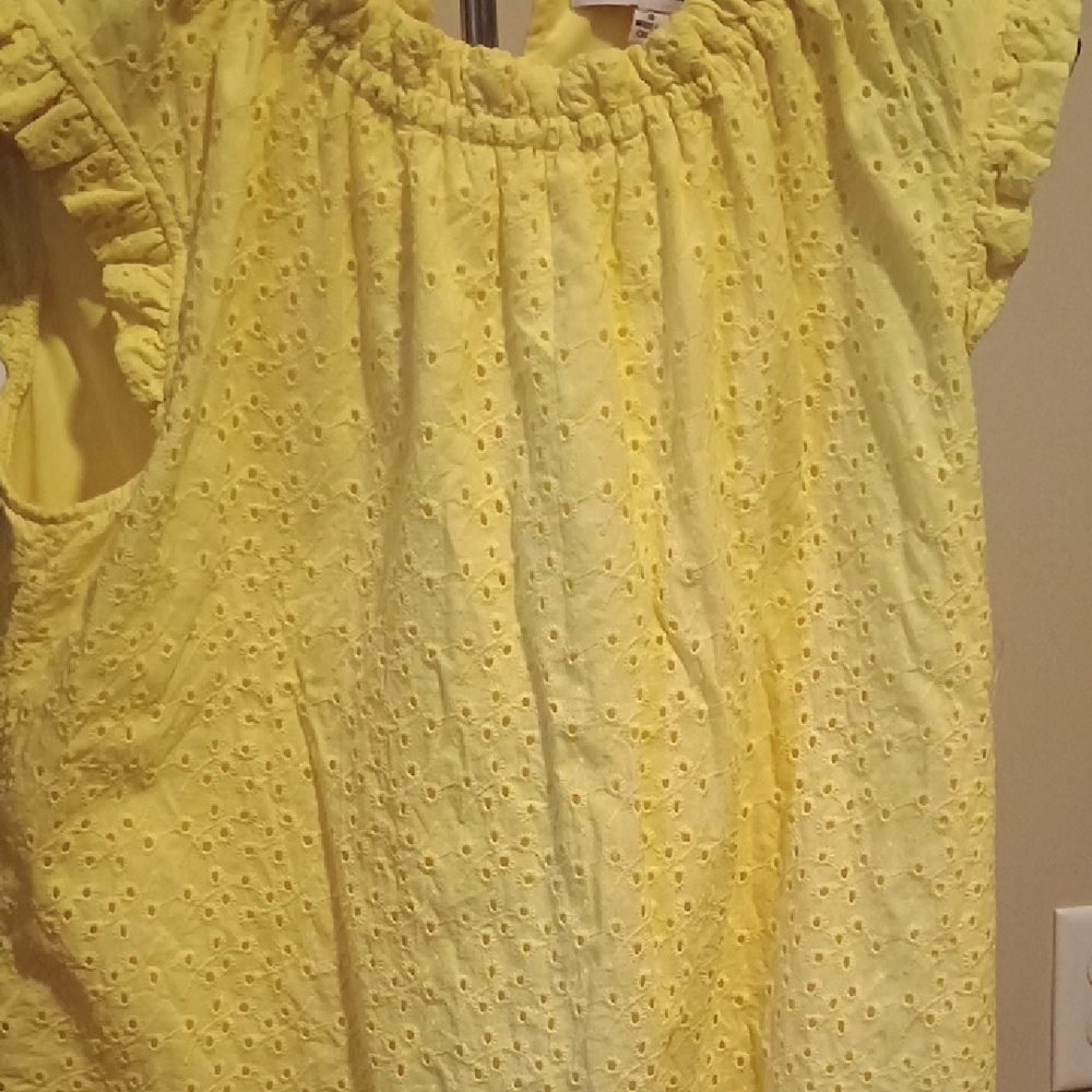 Nanette Lepore Sunny Yellow Textured Blouse